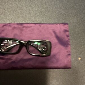 Gucci Black Rectangular Glasses